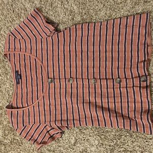 American Eagle striped scoop neck tee